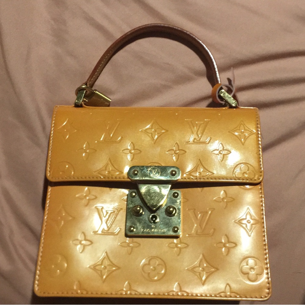 Louis Vuitton Gold Patent Leather Satchel - Picture 1 of 4